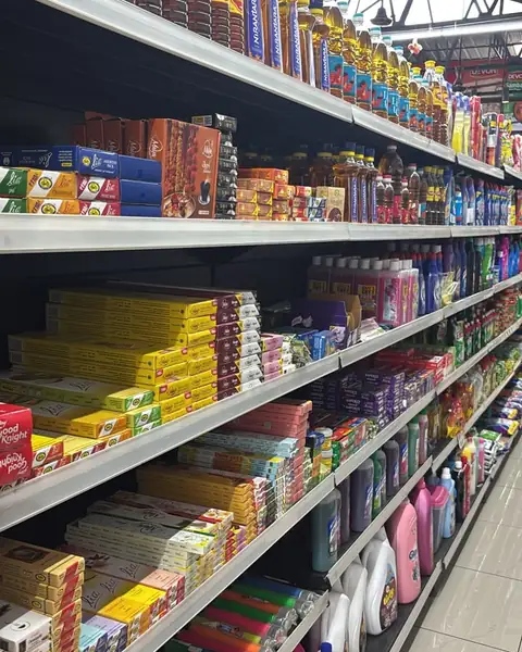 Coconut oil bottles above incense, candles and floor cleaners